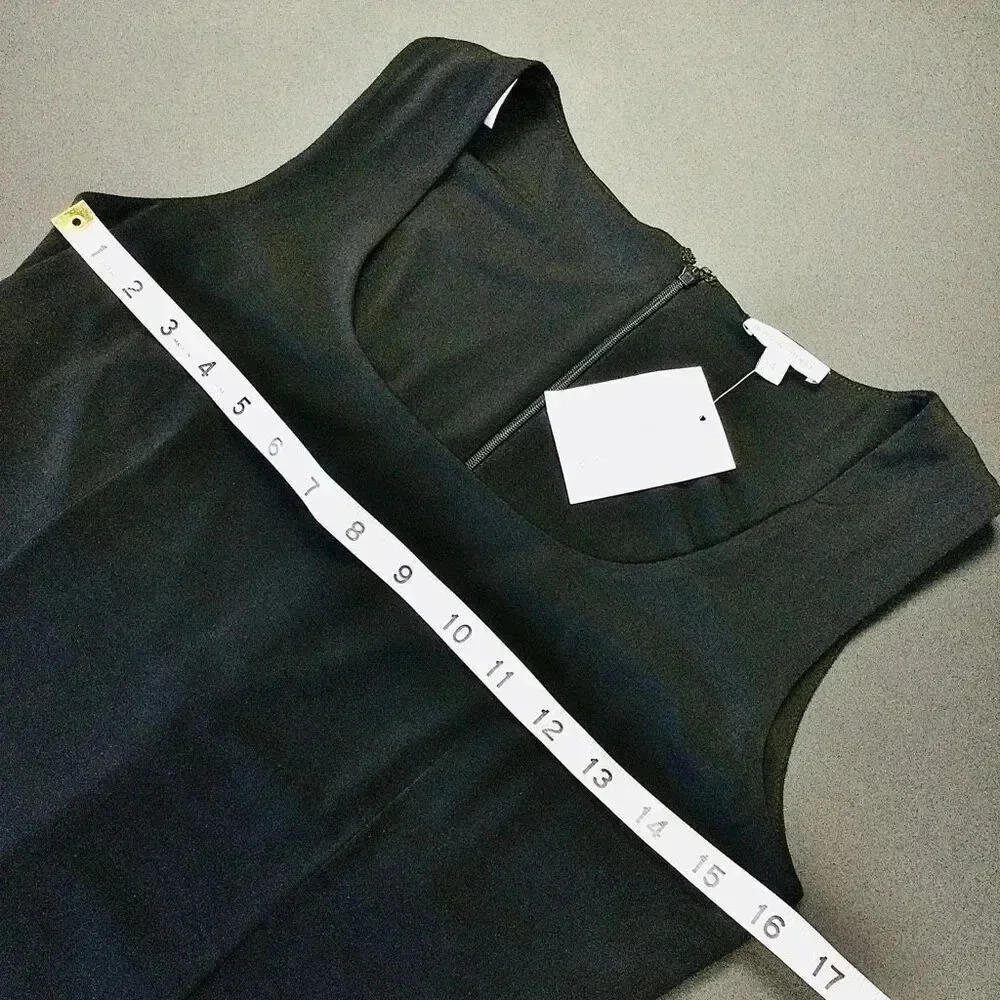 NWT Boston Proper Womens‎ Black Square Neck Sleeveless Mini Sheath Dress Size 4 - Picture 8 of 11